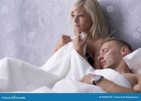 Naked man and woman in bed stock image. Image of colleagues - 89838169