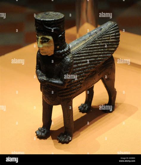 Kingdom of Urartu. Element from throne of a divinity. Bronze. From ancient Rusahinili ...