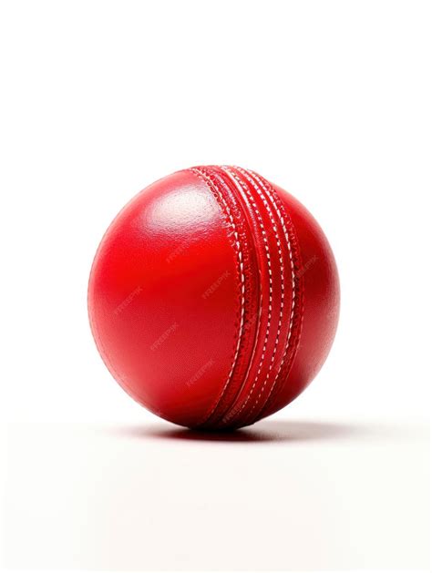 Premium AI Image | Cricket game ball isolated on white backgorund