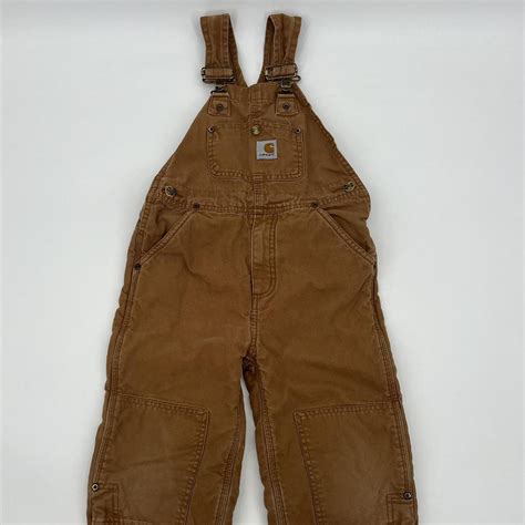 Kids carhartt overalls pants jeans carpenters... - Depop