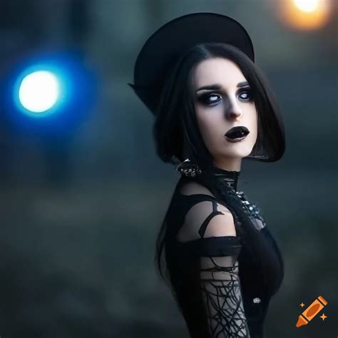 Stylish goth latina woman on Craiyon