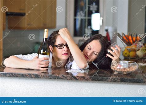 Two drunk women stock image. Image of female, flash, drunken - 48358491