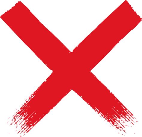 Red X Transparent PNGs for Free Download