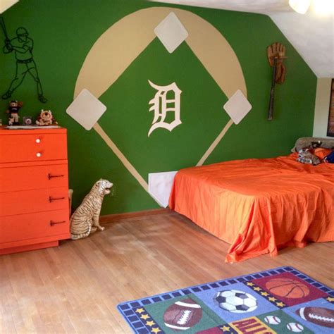 Cool 40 Awesome Baseball Themed Bedroom Decorating Ideas for Teen https ...