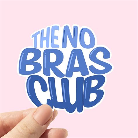 No Bras Club Sticker, Sticker for Water Bottle, Free Titties, Women's Rights, Sarcastic Humor ...