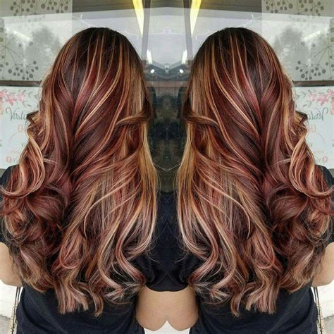 light brown hair with red highlights - yokituma
