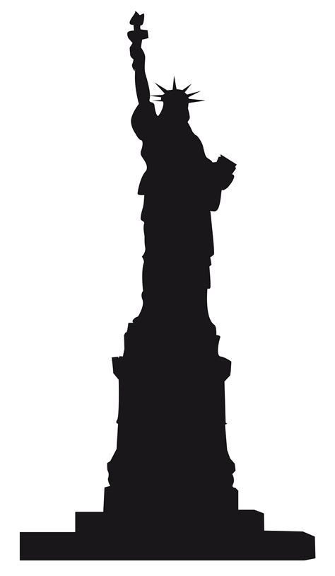 Silhouette Of Statue Of Liberty