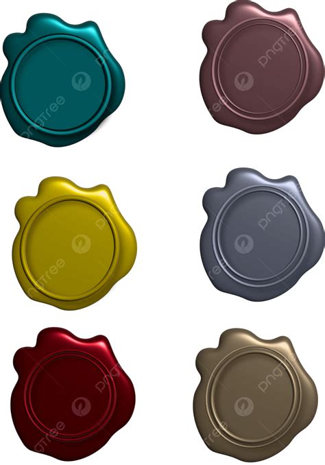 Colorful Creative Wax Stamp, Wax Seal, Colorful, Seal PNG and Vector ...