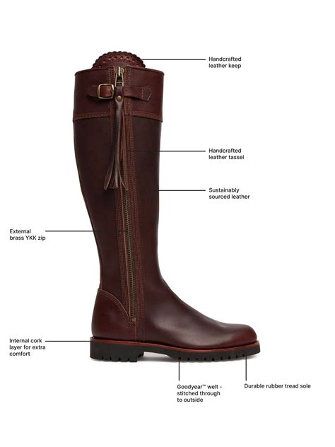 Buy Penelope Chilvers Wide Fit Long Tassel Leather Brown Boots from the ...