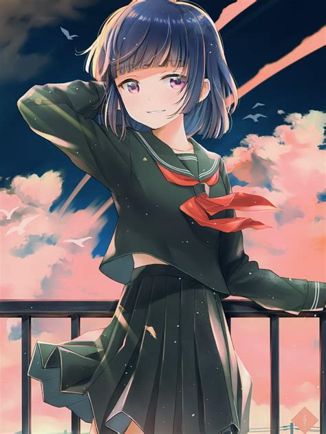 Hot sexy cute anime school girl - kotiartist