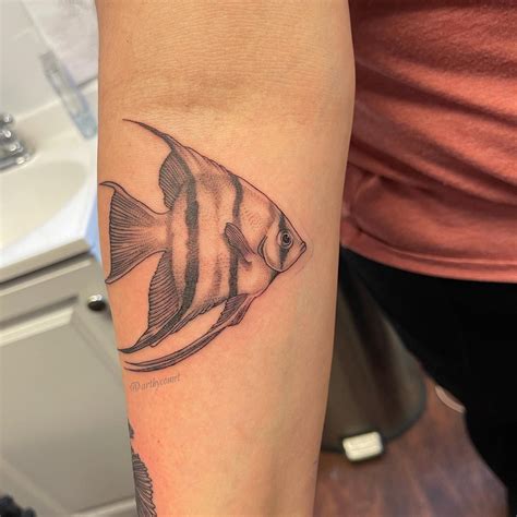 Angelfish Tattoo, Simple Angelfish Tattoo, Small Angelfish Tattoo ...