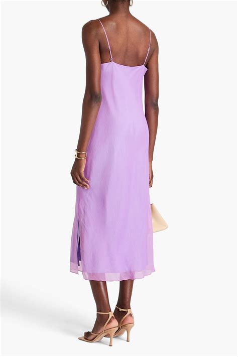 VINCE. Silk-crepon midi dress | THE OUTNET