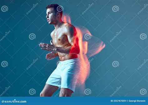 Muscular Naked Dancer Posing Royalty-Free Stock Photography ...