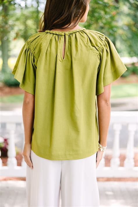Good Times Olive Green Blouse – Shop the Mint