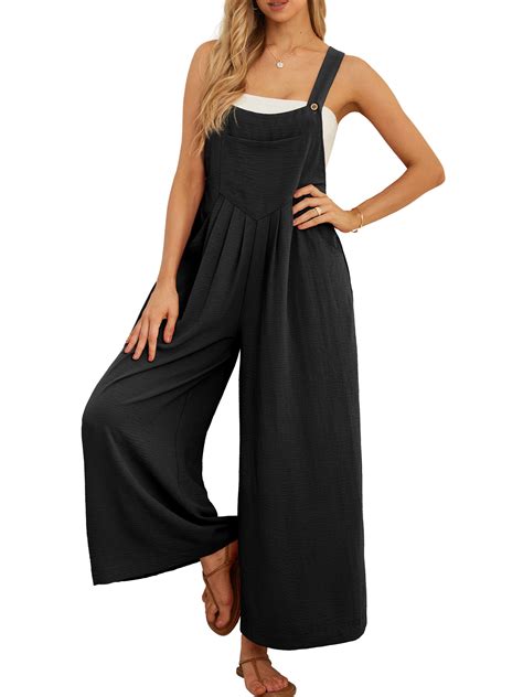 Cueply Women's Overalls Jumpsuits Casual Loose Adjustable Straps Wide ...