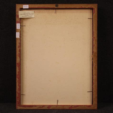 20th Century, Oil on Cardboard Italian Signed Emilio Notte Male Nude Painting For Sale at 1stDibs