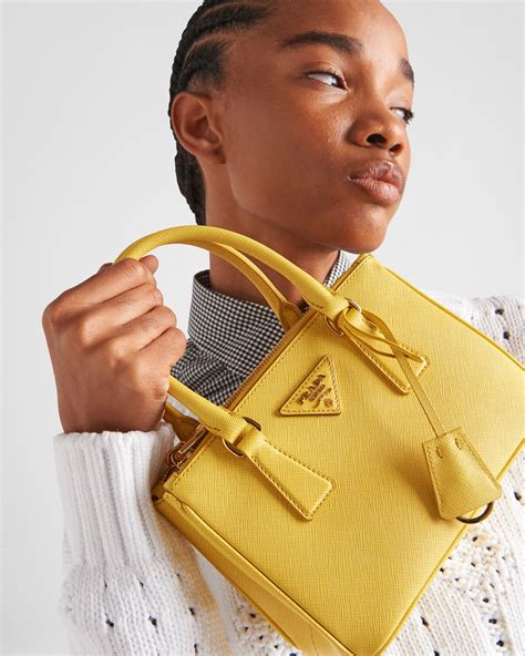Sunny Yellow Prada Galleria Saffiano Leather Mini-bag | PRADA