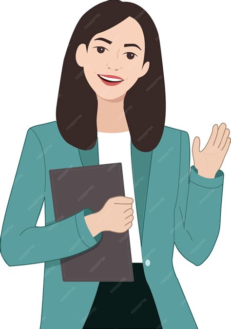 Premium Vector | Businesswoman, female worker, beautiful employee staff ...