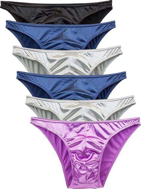 Barbra Mens Satin Bikini Briefs Panties S to 3XL Silky Sexy Mens ...
