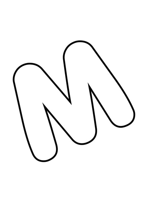 Download Printable Bubble Letter M - Bubble Letters