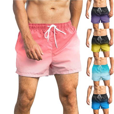 Jacenvly Endless Summer Men's Shorts Clearance Contrast Color Fashion ...