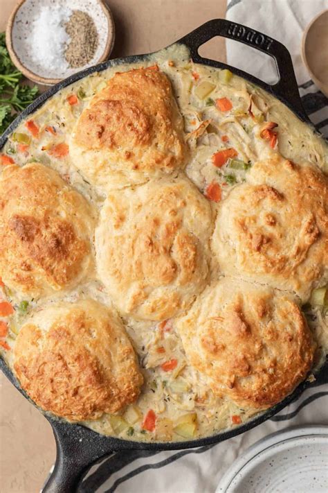Chicken Pot Pie with Biscuits - Erin Lives Whole