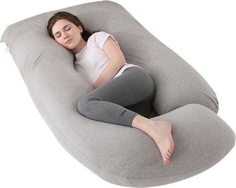 Pregnancy Pillow, Maternity Full Body Pillow for Back, Legs and Belly Support, J Shaped Full ...