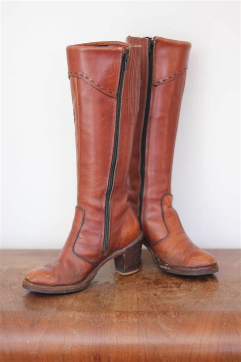 Women's Tall Brown Leather Dress Boots at Emma Sanchez blog