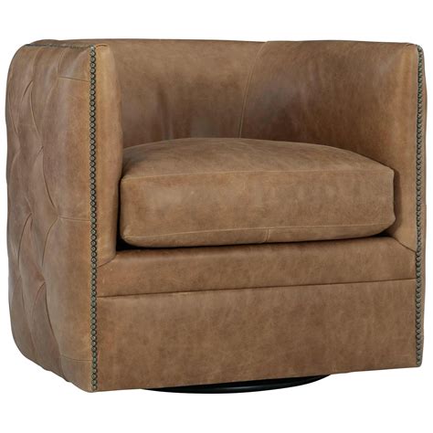 Bernhardt Palazzo 1352130 Palazzo Leather Swivel Chair | Dunk & Bright ...