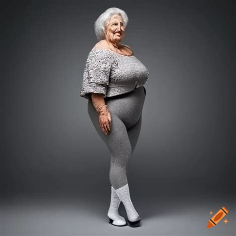 Photorealistic portrait of a full-figured elderly woman on Craiyon
