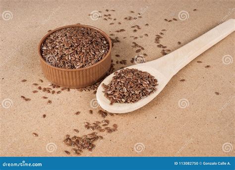 Flax Seeds Linseed. To Prevent Diseases and Control Overweight Stock Photo - Image of cooking ...