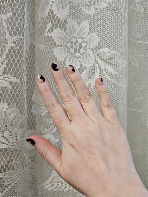 Black and White Abstract Overlay Nail Wraps Transparent Nail Stickers ...