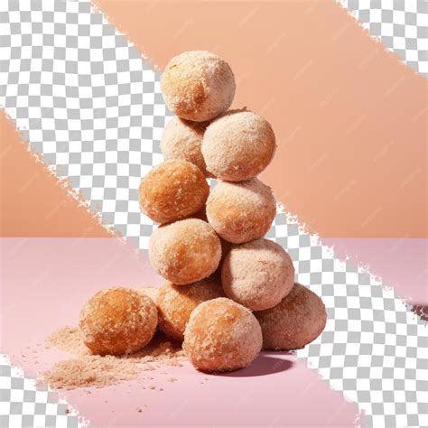 Premium PSD | Isolated pile of nuts with breadcrumb coating transparent ...