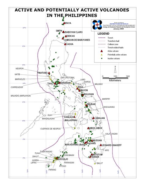 Distribution Of Volcanoes In The Philippines