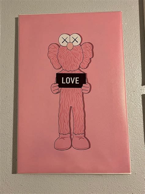 Kaws Pink KAWS Wall Decor/Canvas Poster | Grailed