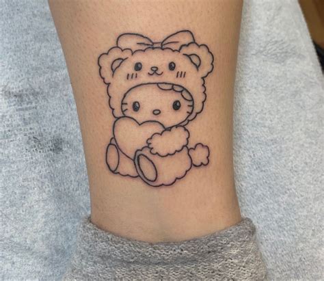 Hello kitty teddy bear tattoo – Artofit