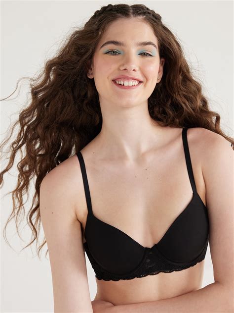 No Boundaries Women's Demi Underwire T-Shirt Bra with Sugarcup, Sizes ...