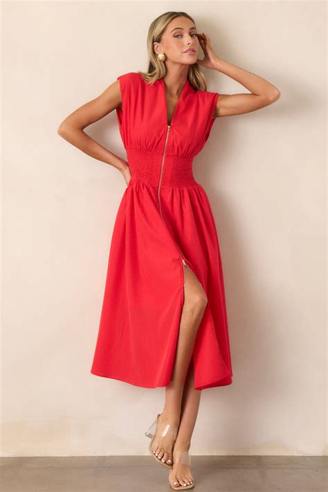 Midi Dresses for Women | Red Dress