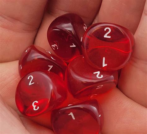 D3 Dice, Translucent 3-Sided Dice, 6 Pieces - Choose your — Pippd