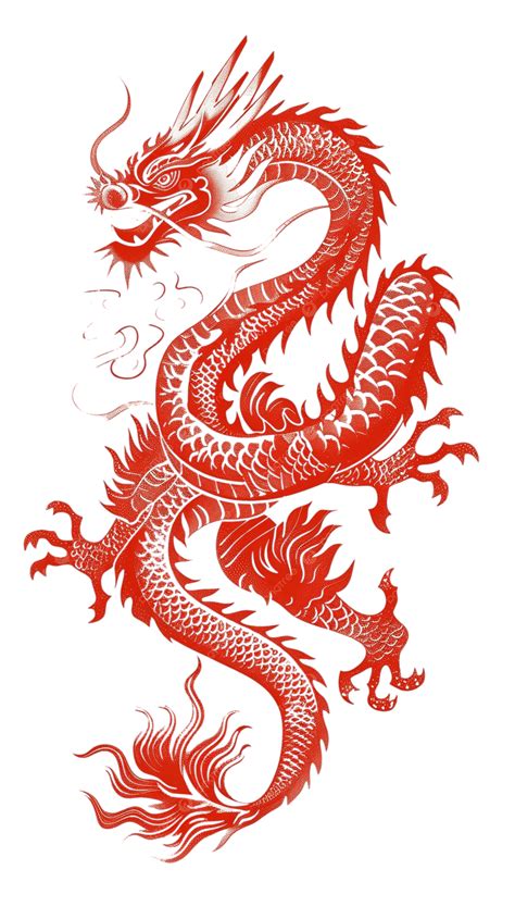 Red Chinese Dragon Ink, Chinese Dragon, Ink Dragon, Chinese Style PNG ...