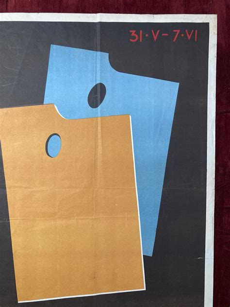 1953 Original Poster Applied Arts Exhibition Yugoslavia Serbia Cyrillic