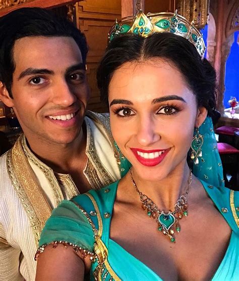 Princess Jasmine (Naomi Scott) and Aladdin (Mena Massoud) in Aladdin ...