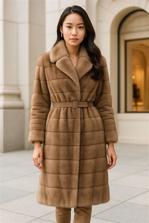 Demi Mink Coat Horizontal 82727 - MARC KAUFMAN FURS