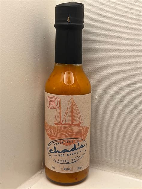 NEW AND NOW AVAILABLE! - Chad's Hot Sauce - Code Zero - No Heat Hot Sa