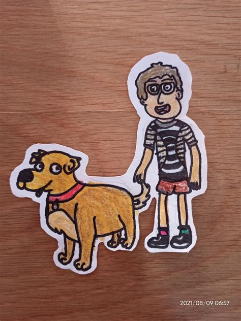 I drew my friend and his dog in gravity falls style and im super proud ...