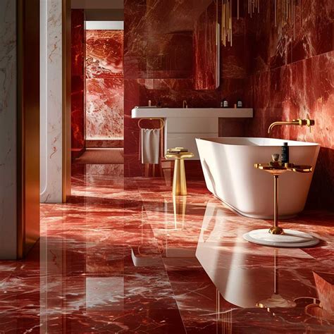 12+ Vibrant Red Bathroom Flooring Ideas for a Dramatic Touch • 333k ...