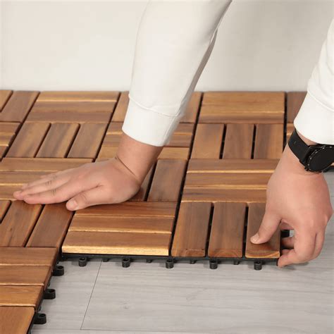 Interlocking Wood Floor Tiles