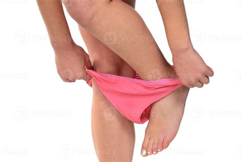 Sexy girl taking off panties, isolated on white 17155799 Stock Photo at ...