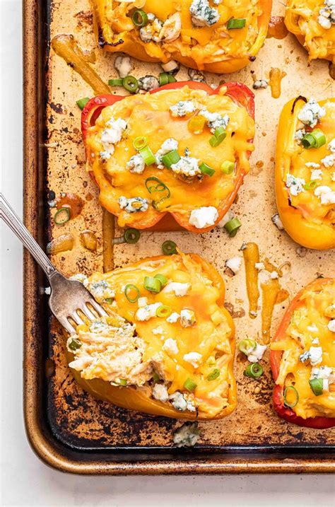 Buffalo Chicken Stuffed Peppers - Recipe Runner