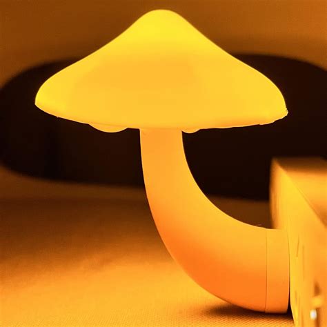 iBetterLife Sensor LED Mushroom Night Light Plug-in Wall Dream Bed Room ...